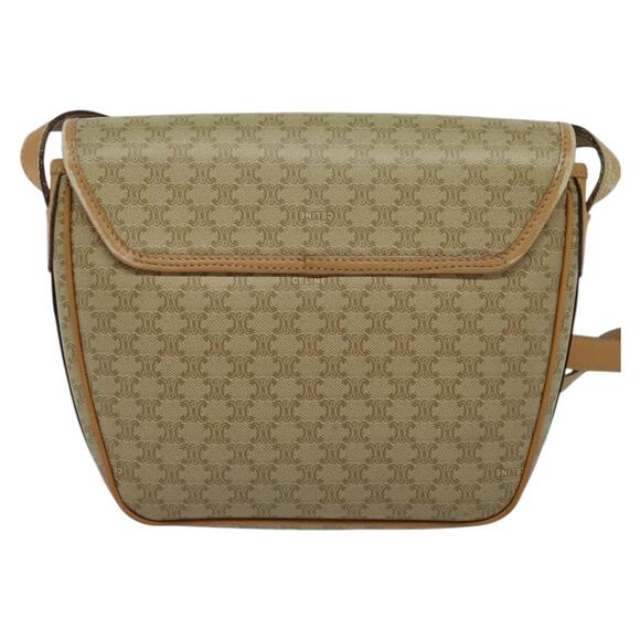 CELINE Macadam Canvas Shoulder Bag Pvc Beige Gold - Picture 3 of 12